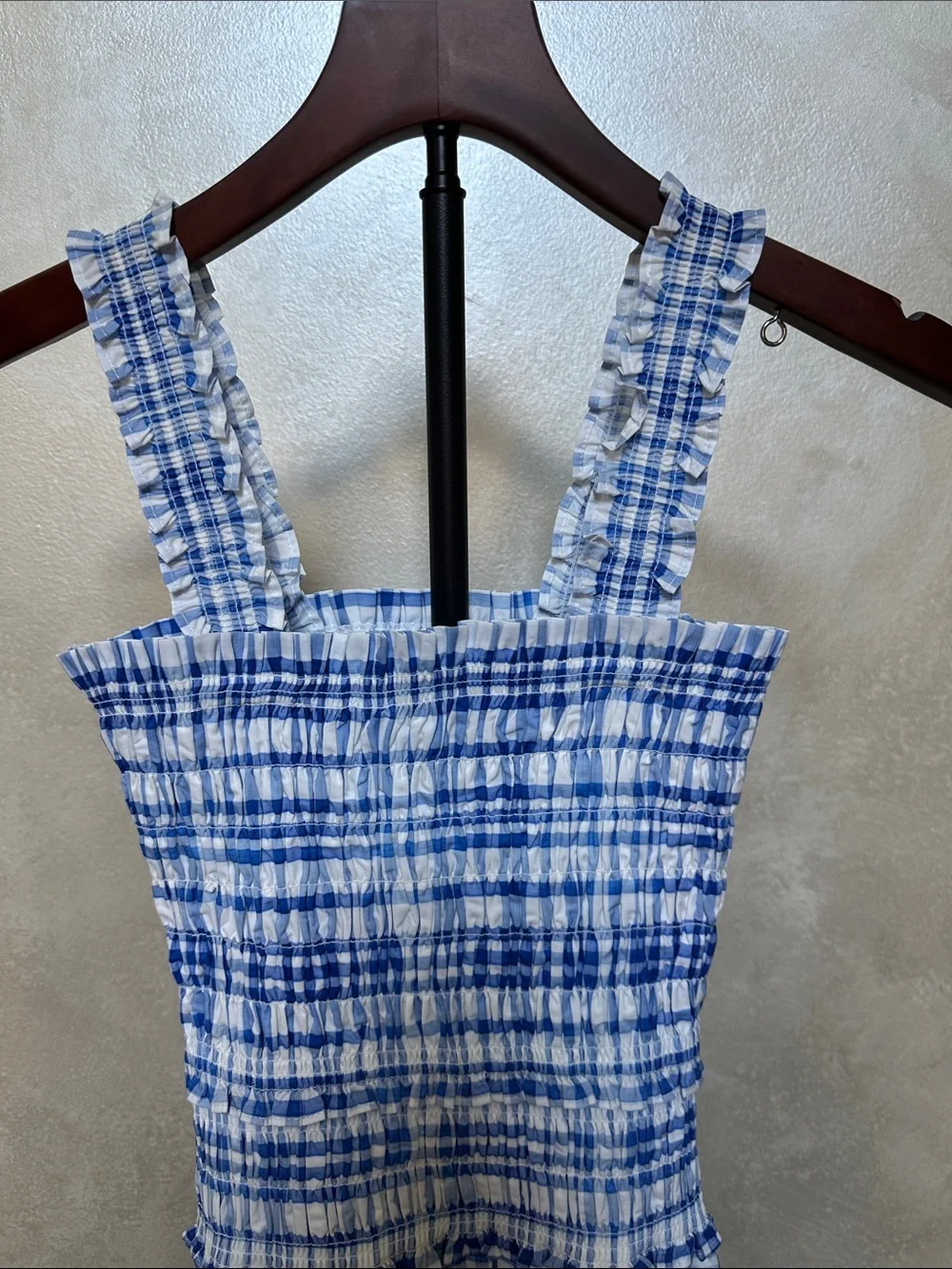 Hill House Home Azalea Maxi Nap Dress Blue Watercolor Gingham XXS - Picture 5 of 14